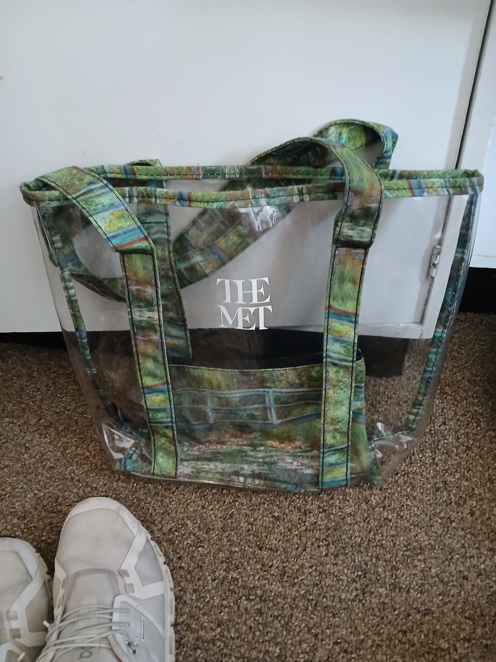 THE MET MUSEUM Clear Tote And Matching Bag Set with Monet Waterlilies Print - Picture 2 of 11